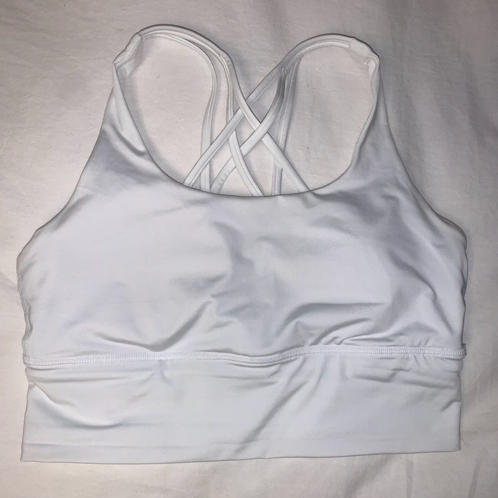 CRZ YOGA Strappy Sports Bras. Longline Wirefree(M)